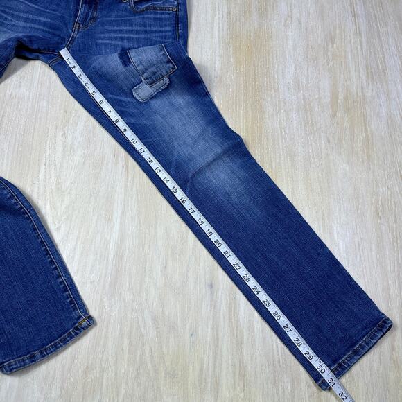 Cabi Slim Boyfriend Patchwork Medium Wash Mid Rise Denim Jeans 4 Style #3462 - Picture 16 of 16